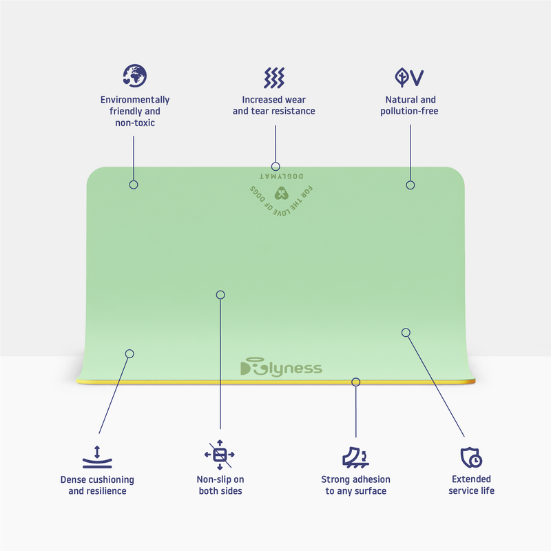 Doglymat™ Minty Paws | Sustainable Dog Grooming Table Mat